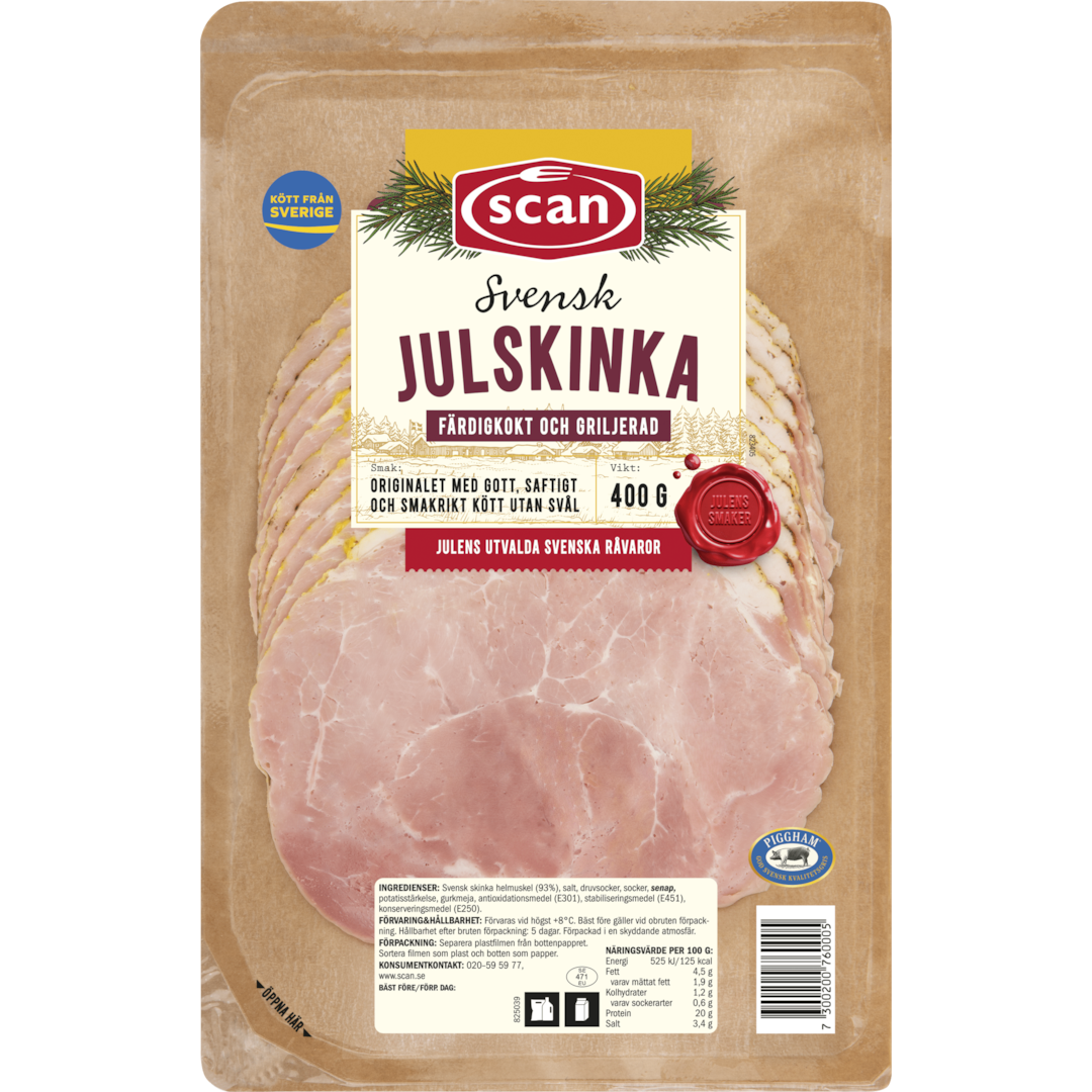 Julskinka griljerad skivad 400g