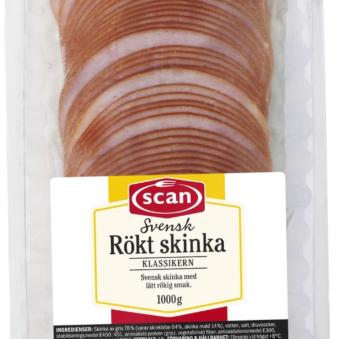 Skinka rökt, skivad