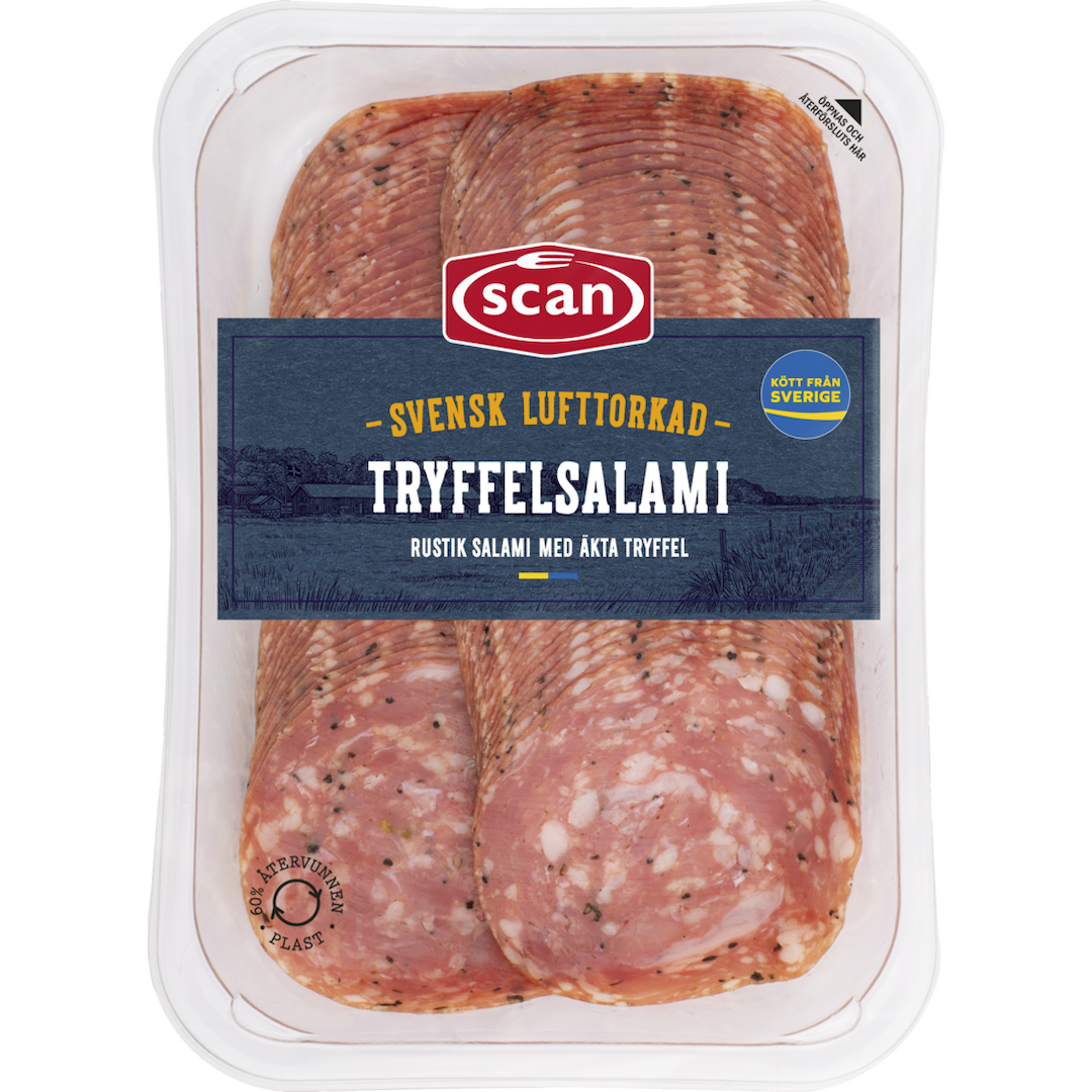 Tryffelsalami, skivad